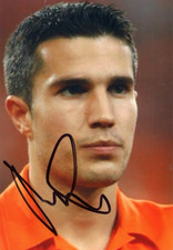 HOLLAND, ARSENAL & MAN UNITED: ROBIN VAN PERSIE SIGNED 6x4 ACTION PHOTO+COA