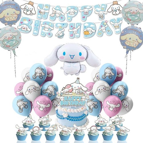 5pcs cinnamoroll foil balloons - cinnamoroll,