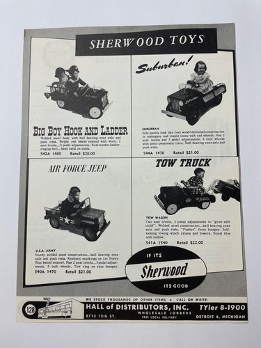 1955 sherwood toys - sherwood, pedal