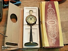 VINTAGE RHYTHM ALARM CLOCK 60's JAPAN ORIG. BOX ART DECO STREET LAMP NO.85329Z 