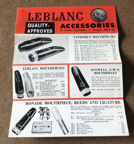 Vintage 1952 leblanc clarinet - vintage,