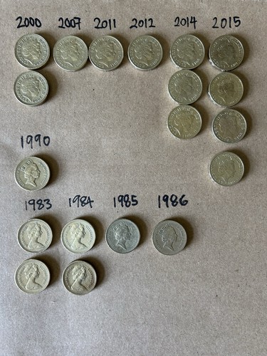 One pound coins rare - one, selection