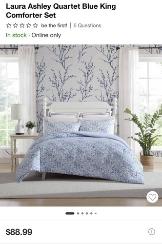 Laura ashely blue floral king - laura,