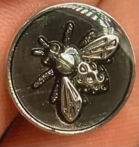 Vintage style silvery bee - style,