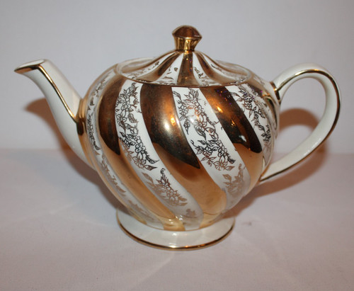 Vintage sadler teapot gold - vintage,