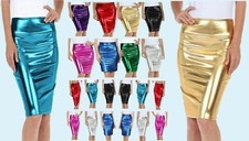 Ladies Wetlook PVC Metallic