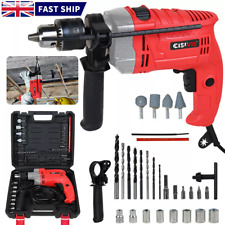 1200W Hammer Drill Heavy Duty Corded Electric Impact Drill with Bit Set + Case