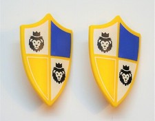 2 x SHIELD YELLOW + PRINT LION