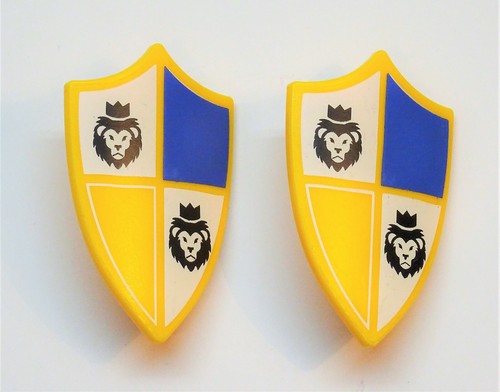 Shield yellow print lion - shield,