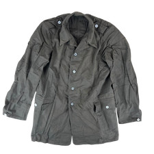 Swedish Army Jacket WW2 M40 Work Coat Grötrock Brown Grey Vintage Large