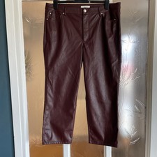M&S Faux Leather Burgundy