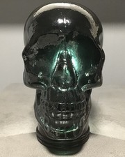 Vidrios San Miguel Recycled Glass Skull Dark Green/Blue