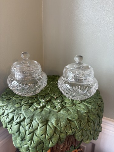 Pair vintage cut crystal - pair, of