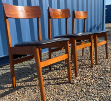 Vintage Retro Mid Century 3 Dining Chairs MCM 1960 1970 Fast FREE UK Delivery ?