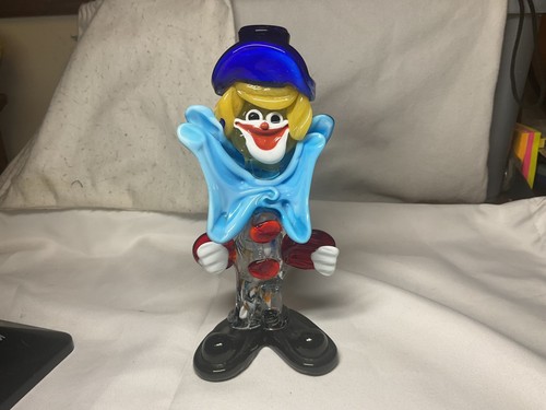 Murano glass clown figurine - murano,