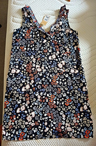 Next black blue floral neck - next, black/blue