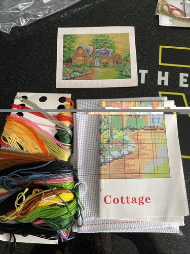 Country cottage cross stitch - country,