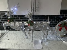 Festive 2 Reindeers And Sleigh Light Up Indoor Or Outdoor Use