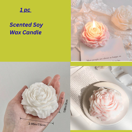 Handmade flower candle - flower, peony