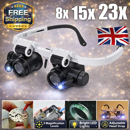 Led headband magnifier - led,