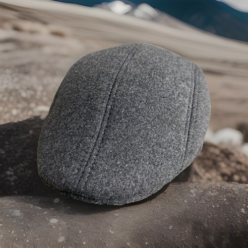 Tweed hat flat cap unisex - ~,