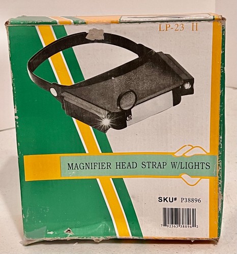 Magnifier head strap lights - magnifier, w/lights