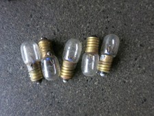 5 x Clear 8v 3/8 Screw Bulbs