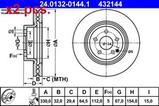 X2 PCS FRONT BRAKE DISC ROTOS
