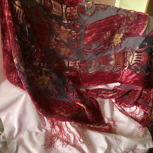 Long silk mix velvet - velvet, devore