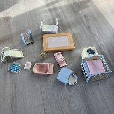 Sylvanian families vintage baby duck nursery nightlight trampoline bath (ref-7)