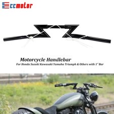 Black Handlebar Z Bar Drag Bar For Harley Custom Chopper Bobber Cafe Racer