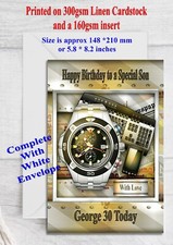 Personalised birthday card Wrist watch