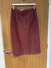 Cotswold Collection Peter MacArthur FABRIC Red+Multi Tartan/Plaid Skirt Size 14