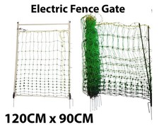 Poultry Net Electric Fence Gate 120cm x 90cm Green Chicken Sheep Goat Livestock