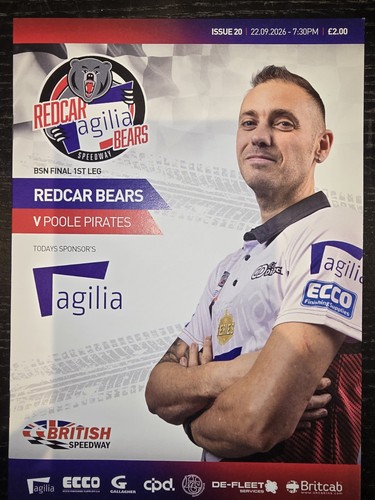 Speedway programme redcar - programme,