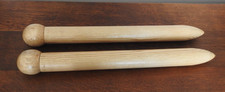 Giant Pair Of Vintage Wooden Knitting Needles Made from Ash. Shop Display