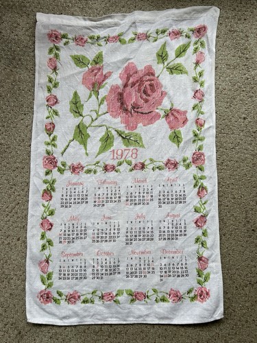 Vintage 1978 linen - vintage, calendar