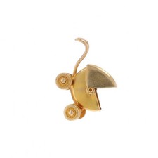 Yellow gold baby stroller - yellow,