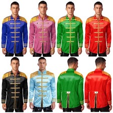 Men's 1960s Hippie Music Star Costume Halloween Medieval Cosplay Coat Jackets