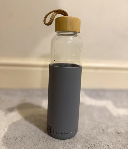 Eco glass water - bottle, |bamboo