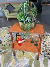 Vintage Retro Mid Century Formica Two Tier Trolley Drinks Cocktail Plant MCM