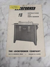 LOCKFORMER COMPANY MODEL #18 INSTRUCTION OPERATOR MANUAL PARTS LIST DIAGRAM BOOK