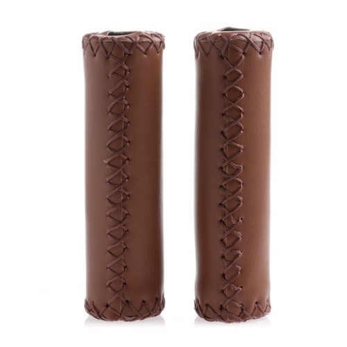 Leather handlebar grips - leather,
