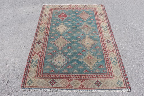 Vintage turkish rug - rug,, 4x5,7