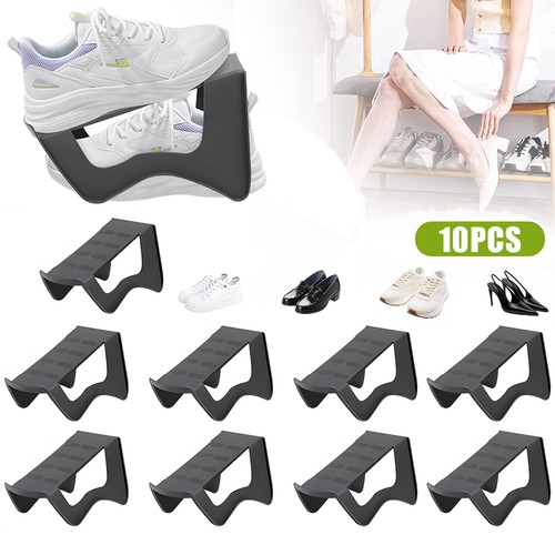 10pcs shoe storage slots black - 10pcs,