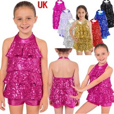 UK Girl's Sequins Halter Neck