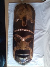 Wooden Ornamental Mask 63cm X 23cm