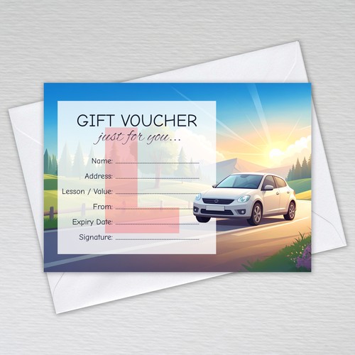 Driving lesson gift vouchers - gift,