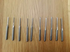 10 CNC router bits / end mills, slightly used 1.5 and 2mm straight flute
