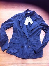 Brave Soul Dark Grey miltary style spring  Jacket Size Xs Size 8 Bnwts